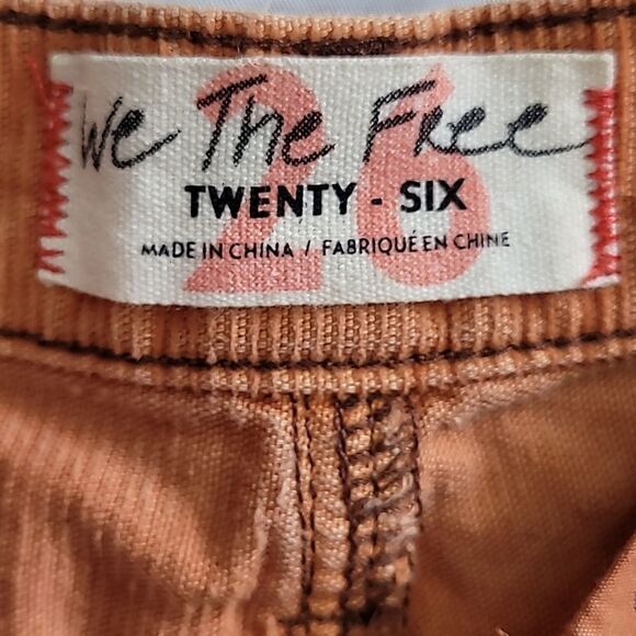 We The Free High Rise Straight Leg Corduroy Pants Size 26 - Picture 6 of 7